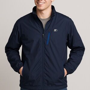 Starter Windbreaker Jacket 2XL Dark Navy Blue Very Good Used Condition